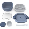 image:imageBentgo Salad Bento Lunch Box Meal Prep Containers 2Pack  4Cup Bowl 3 Food Compartments Dressing Container BuiltIn Utensil SlateSlate