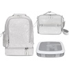 image:imageBentgo Kids 5Compartment Lunch Box Set With Insulated Lunch Bag and 2in1 Backpack amp Insulated Lunch Bag Glitter Edition  Silver
