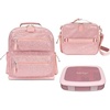image:imageBentgo Kids 5Compartment Lunch Box Set With Insulated Lunch Bag and Lightweight 14 Kids Backpack Glitter Edition  Petal Pink