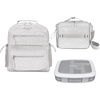 image:imageBentgo Kids 5Compartment Lunch Box Set With Insulated Lunch Bag and Lightweight 14 Kids Backpack Glitter Edition  Silver