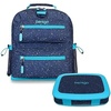 image:imageBentgo Kids 5Compartment Lunch Box Set With Lightweight 14 Kids Backpack Confetti Edition  Abyss Blue