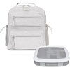 image:imageBentgo Kids 5Compartment Lunch Box Set With Lightweight 14 Kids Backpack Glitter Edition  Silver