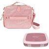 image:imageBentgo Kids 5Compartment Lunch Box With Insulated Lunch Bag  Glitter Edition  Petal Pink