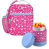 image:imageBentgo Kids Insulated Lunch Tote Set With Kids Stainless Steel Food Jar Rainbows amp Butterflies