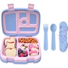 image:imageBentgo Kids Prints 5Compartment BentoStyle Kids Lunch Box Set with Reusable Plastic Utensils Lavender Galaxy