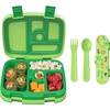 image:imageBentgo Kids Prints 5Compartment BentoStyle Kids Lunch Box Set with Reusable Plastic Utensils Safari