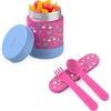 image:imageBentgo Kids Stainless Steel Food Jar and Reusable Plastic Utensils Set Rainbows amp Butterflies