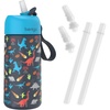 image:imageBentgo Kids Stainless Steel Water Bottle Replacement Straws Set  LeakProof Vacuum Insulated 188 Stainless Steel BPAFree 15 oz Dinosaur