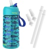 image:imageBentgo Kids Water Bottle Replacement Straws Set 15 oz LeakProof  BPAFree Tritan ShatterResistant SafeSip Spout TopRack Dishwasher Safe Shark