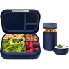image:imageBentgo Modern BentoStyle Lunch Box Set With Reusable Snack Cup Navy