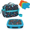 image:imageBentgo Prints Insulated Lunch Bag Set With Kids BentoStyle Lunch Box and 4 Reusable Ice Packs Dinosaur