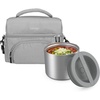 image:imageBentgo Stainless Steel Food Canister Steel and Deluxe Lunch Bag Set Gray