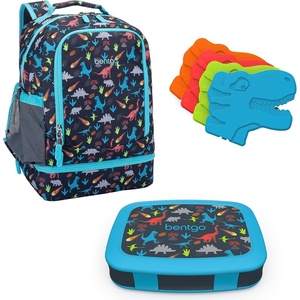 image:imageBentgo 2in1 Backpack amp Insulated Lunch Bag Set With Kids Prints Lunch Box and 4 Reusable Ice Packs Dinosaur