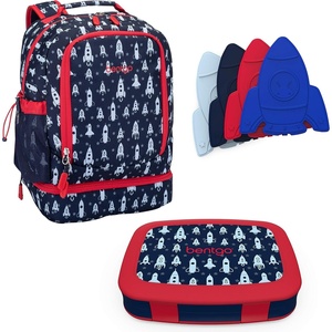 image:imageBentgo 2in1 Backpack amp Insulated Lunch Bag Set With Kids Prints Lunch Box and 4 Reusable Ice Packs Space Rockets