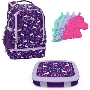 image:imageBentgo 2in1 Backpack amp Insulated Lunch Bag Set With Kids Prints Lunch Box and 4 Reusable Ice Packs Unicorn