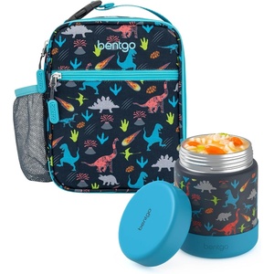 image:imageBentgo Kids Insulated Lunch Tote Set With Kids Stainless Steel Food Jar Dinosaur