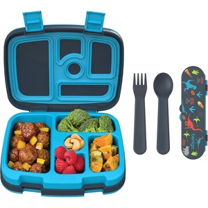 image:imageBentgo Kids Prints 5Compartment BentoStyle Kids Lunch Box Set with Reusable Plastic Utensils Dinosaur