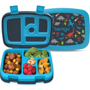 image:imageBentgo Kids Prints LeakProof 5Compartment BentoStyle Kids Lunch Box  Ideal Portion Sizes for Ages 37 Durable DropProof Dishwasher Safe PFAS amp BPAFree Materials NEW Ballet amp BowsDinosaur