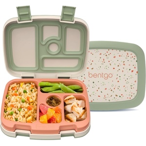 image:imageBentgo Kids Prints LeakProof 5Compartment BentoStyle Kids Lunch Box  Ideal Portion Sizes for Ages 37 Durable DropProof Dishwasher Safe PFAS amp BPAFree Materials NEW Ballet amp BowsGeo Speckle