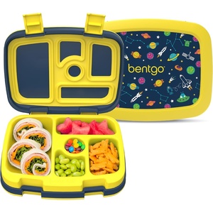 image:imageBentgo Kids Prints LeakProof 5Compartment BentoStyle Kids Lunch Box  Ideal Portion Sizes for Ages 37 Durable DropProof Dishwasher Safe PFAS amp BPAFree Materials NEW Ballet amp BowsSpace