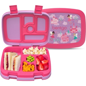 image:imageBentgo Kids Prints LeakProof 5Compartment BentoStyle Kids Lunch Box  Ideal Portion Sizes for Ages 37 Durable DropProof Dishwasher Safe PFAS amp BPAFree Materials NEW Ballet amp BowsFairies