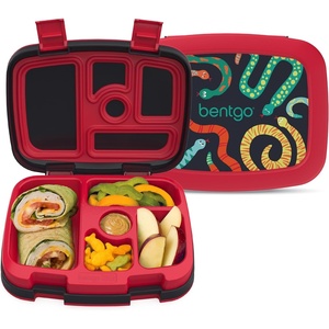 image:imageBentgo Kids Prints LeakProof 5Compartment BentoStyle Kids Lunch Box  Ideal Portion Sizes for Ages 37 Durable DropProof Dishwasher Safe PFAS amp BPAFree Materials NEW Ballet amp BowsSssnakes