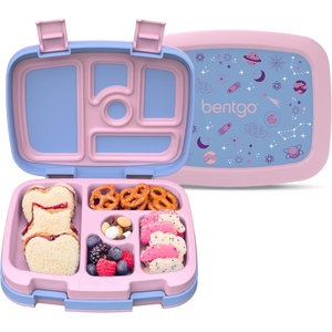 image:imageBentgo Kids Prints LeakProof 5Compartment BentoStyle Kids Lunch Box  Ideal Portion Sizes for Ages 37 Durable DropProof Dishwasher Safe PFAS amp BPAFree Materials NEW Ballet amp BowsLavender Galaxy