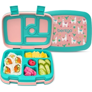 image:imageBentgo Kids Prints LeakProof 5Compartment BentoStyle Kids Lunch Box  Ideal Portion Sizes for Ages 37 Durable DropProof Dishwasher Safe PFAS amp BPAFree Materials NEW Ballet amp BowsLlamas