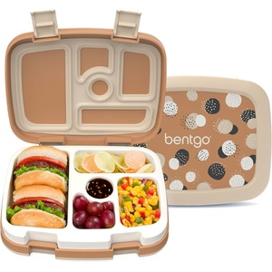 image:imageBentgo Kids Prints LeakProof 5Compartment BentoStyle Kids Lunch Box  Ideal Portion Sizes for Ages 37 Durable DropProof Dishwasher Safe PFAS amp BPAFree Materials NEW Ballet amp BowsSpots  Dots