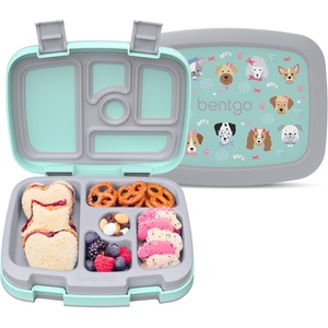 image:imageBentgo Kids Prints LeakProof 5Compartment BentoStyle Kids Lunch Box  Ideal Portion Sizes for Ages 37 Durable DropProof Dishwasher Safe PFAS amp BPAFree Materials NEW Ballet amp BowsPuppy Love