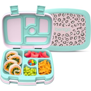image:imageBentgo Kids Prints LeakProof 5Compartment BentoStyle Kids Lunch Box  Ideal Portion Sizes for Ages 37 Durable DropProof Dishwasher Safe PFAS amp BPAFree Materials NEW Ballet amp BowsLeopard