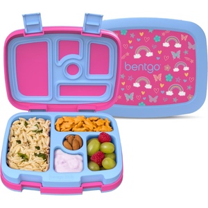 image:imageBentgo Kids Prints LeakProof 5Compartment BentoStyle Kids Lunch Box  Ideal Portion Sizes for Ages 37 Durable DropProof Dishwasher Safe PFAS amp BPAFree Materials NEW Ballet amp BowsRainbows and Butterflies