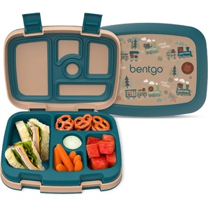 image:imageBentgo Kids Prints LeakProof 5Compartment BentoStyle Kids Lunch Box  Ideal Portion Sizes for Ages 37 Durable DropProof Dishwasher Safe PFAS amp BPAFree Materials NEW Ballet amp BowsTrains