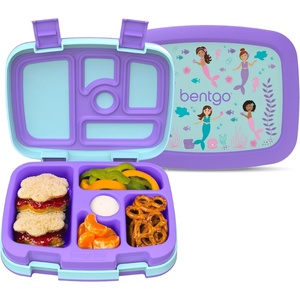 image:imageBentgo Kids Prints LeakProof 5Compartment BentoStyle Kids Lunch Box  Ideal Portion Sizes for Ages 37 Durable DropProof Dishwasher Safe PFAS amp BPAFree Materials NEW Ballet amp BowsMermaids in the Sea