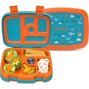 image:imageBentgo Kids Prints LeakProof 5Compartment BentoStyle Kids Lunch Box  Ideal Portion Sizes for Ages 37 Durable DropProof Dishwasher Safe PFAS amp BPAFree Materials NEW Ballet amp BowsPlanes