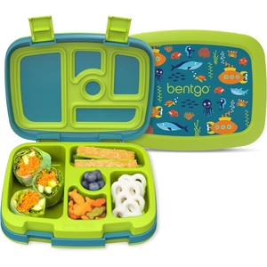 image:imageBentgo Kids Prints LeakProof 5Compartment BentoStyle Kids Lunch Box  Ideal Portion Sizes for Ages 37 Durable DropProof Dishwasher Safe PFAS amp BPAFree Materials NEW Ballet amp BowsSubmarine
