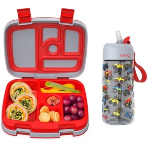 image:imageBentgo Kids Prints Lunch Box Kids Water Bottle  New amp Improved 2023 Trucks
