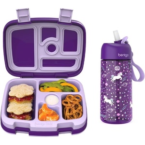 image:imageBentgo Kids Prints Lunch Box Kids Water Bottle  New amp Improved 2023 Unicorn