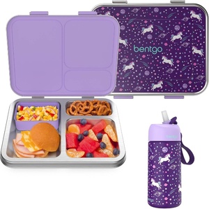 image:imageBentgo Kids Stainless Steel Lunch Box and Water Bottle Set Unicorn