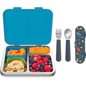 image:imageBentgo Kids Stainless Steel Prints Lunch Box Set With Reusable Stainless Steel Utensils Dinosaur