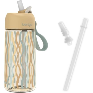 image:imageBentgo Kids Water Bottle Replacement Straws Set LeakProof 15 oz  BPAFree Tritan ShatterResistant SafeSip Spout TopRack Dishwasher Safe Wavy
