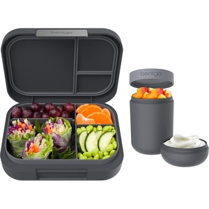 image:imageBentgo Modern BentoStyle Lunch Box Set With Reusable Snack Cup Dark Gray