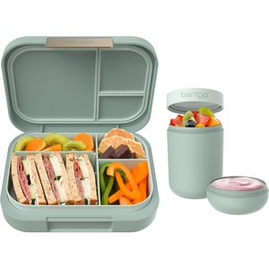 image:imageBentgo Modern BentoStyle Lunch Box Set With Reusable Snack Cup Mint Green