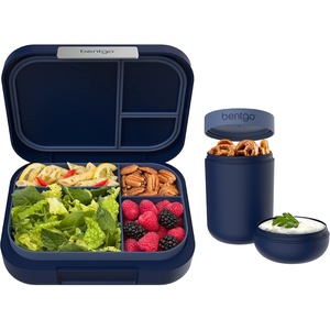 image:imageBentgo Modern BentoStyle Lunch Box Set With Reusable Snack Cup Navy
