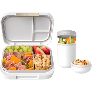 image:imageBentgo Modern BentoStyle Lunch Box Set With Reusable Snack Cup White