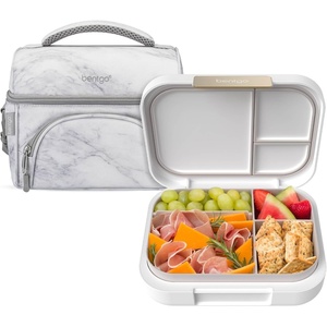 image:imageBentgo Modern Lunch Box White Set With Deluxe Insulated Lunch Bag White Marble