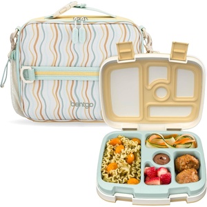 image:imageBentgo Prints Insulated Lunch Bag Set With Kids BentoStyle Lunch Box Wavy