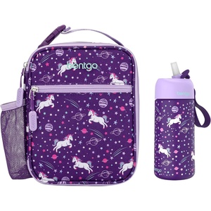 image:imageBentgo Prints Insulated Lunch Tote Set With Kids Stainless Steel Water Bottle Unicorn