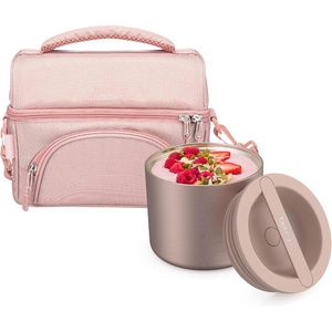 image:imageBentgo Stainless Steel Food Canister Rose Gold and Deluxe Lunch Bag Set Blush