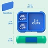 image:imageBentgo Pop LeakProof 34 Compartment BentoStyle Lunch BoxSpring GreenBlue